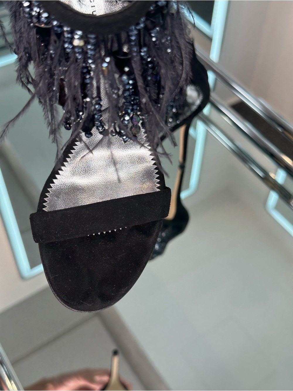 Giuseppe Zanotti Beau Feather Fringe Sandal - Picture 12 of 12